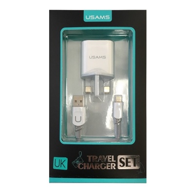 Home Charging Adapter With Lightning Cable|USAMS